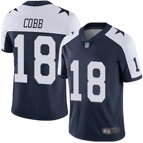 Men Dallas Cowboys Limited Navy Blue Randall Cobb Alternate 18 Vapor Untouchable Throwback NFL Jersey